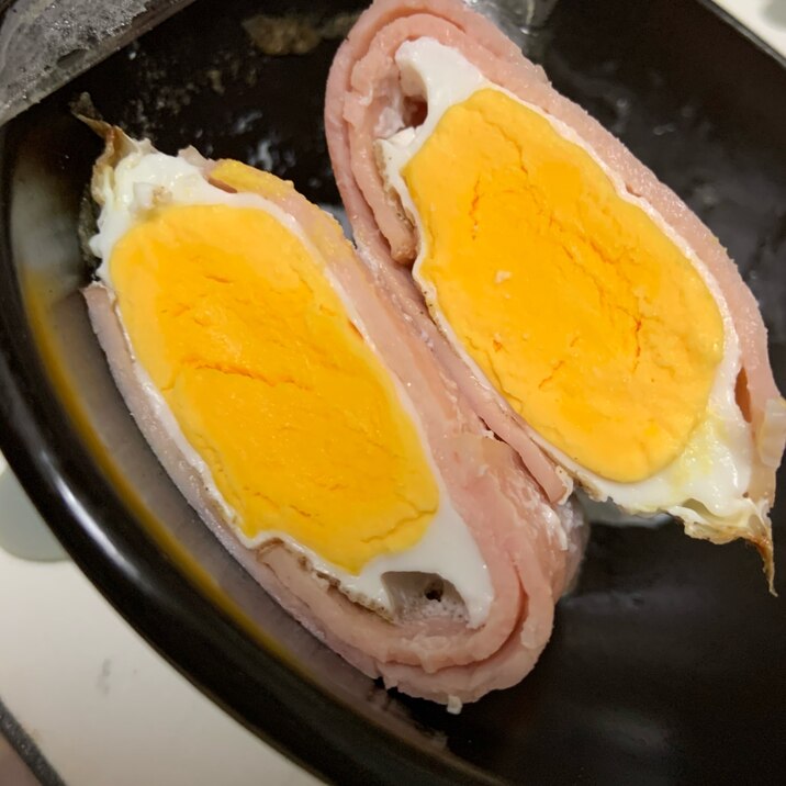 レンジで簡単!ハムエッグ♬*°お弁当にも♡